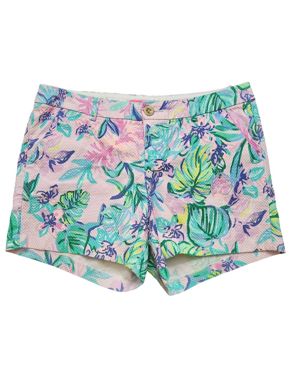 Lilly Pulitzer Callahan Stretch Short Mermaid In The Shade Amethyst Tint Size 10